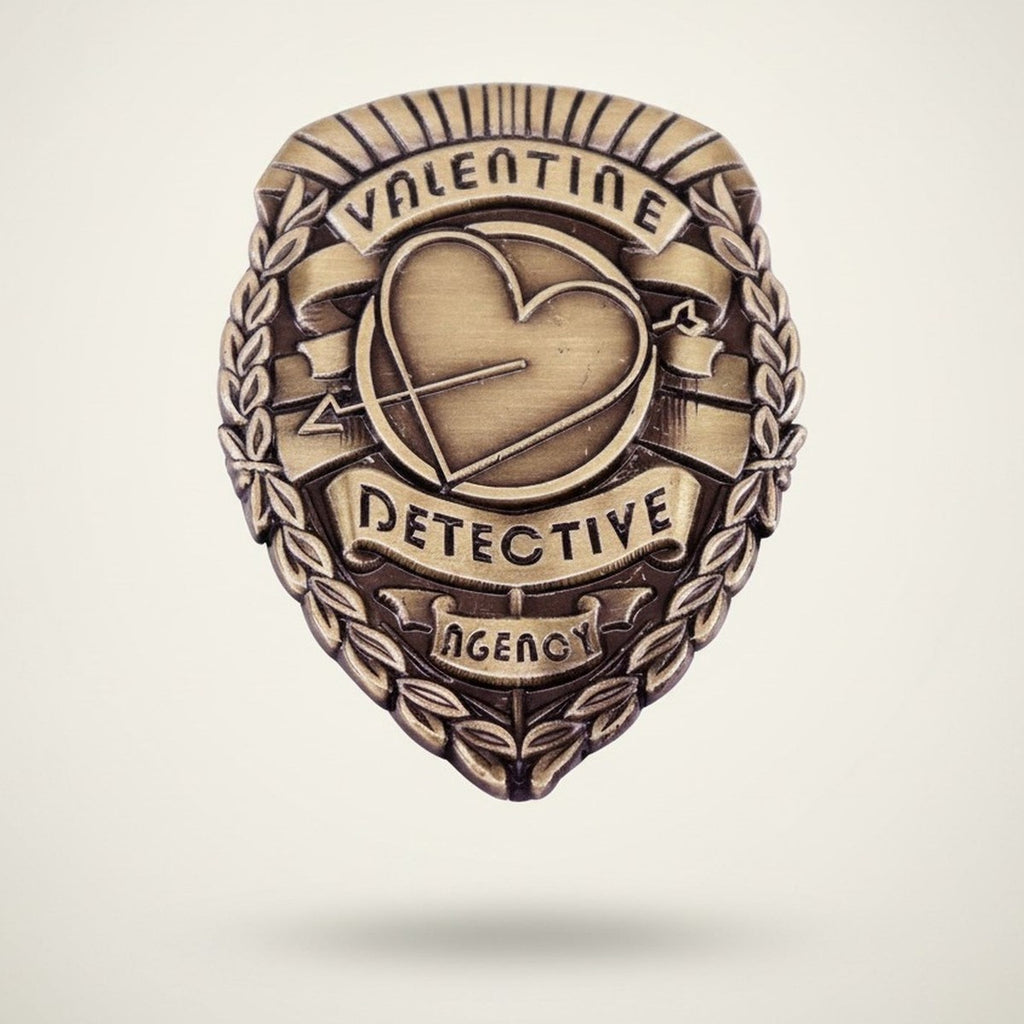 Valentine Detective Agency Collectible Metal Badge – novelty & toys (view 1)