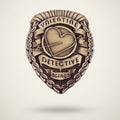 Valentine Detective Agency Collectible Metal Badge – novelty & toys (view 1)