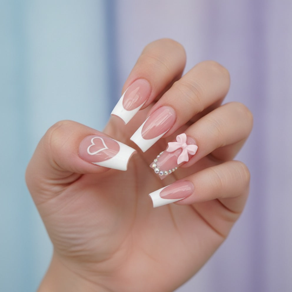 Leopard Bow Press-On Nails - Type 4