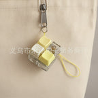 Mini Keyboard Cap Keychain - Yellow Dot