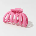 Pink Ribbed Hair Claw Clip Large – hair accessories (view 1)