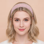 Lace Padded Headband - Pink