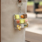 Squishy Block Keychain - Yellow With Random Cat