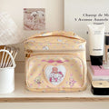Cute cartoon makeup bag for women, large capacity - Yellow