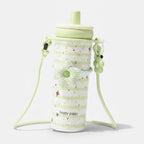 Pastel Green Star Print Insulated Tumbler With Charm Strap – novelty & toys (view 1)