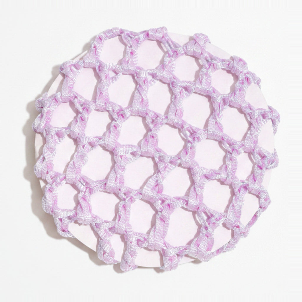 Crochet Mesh Hair Net - Taro Purple