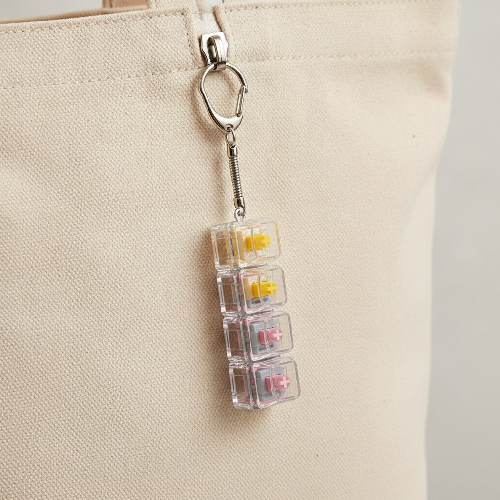 Mini Mechanical Keyboard Keychain - Yellow Switch