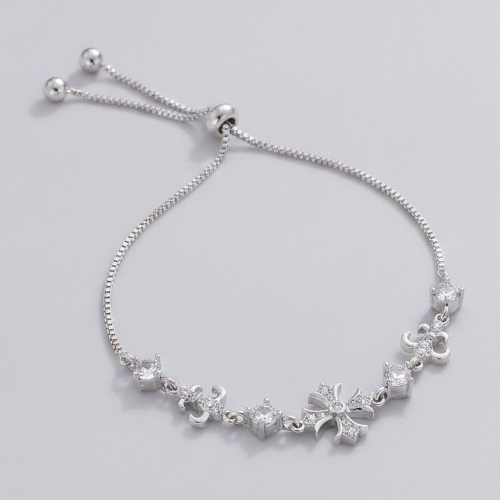 Rose Celestial Star Charm Bracelet - Bracelet - Silver – jewelry (view 1)
