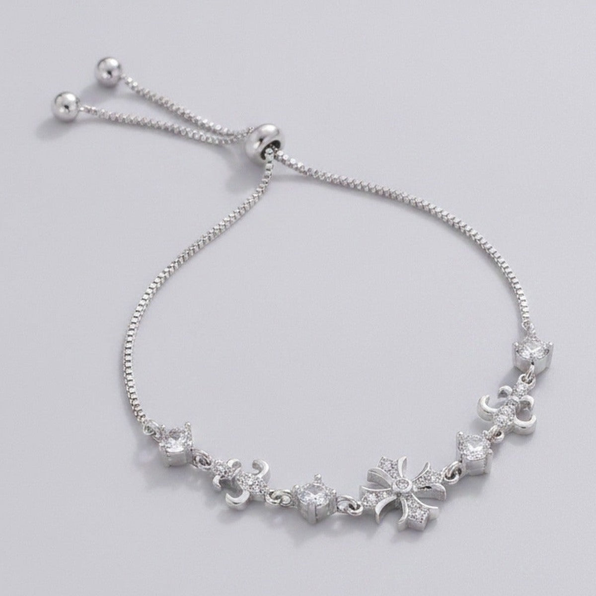 Rose Celestial Star Charm Bracelet - Bracelet - Silver – jewelry (view 1)