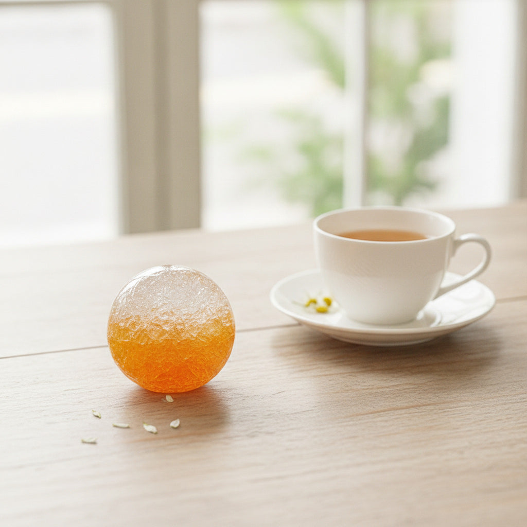 Sparkly Squishy Ball - Orange