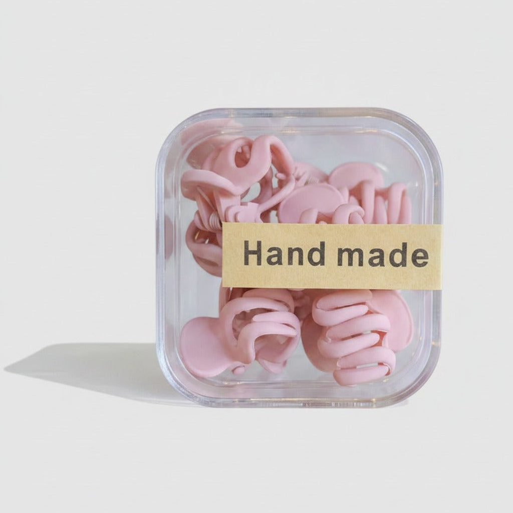 Pink Claw Hair Clips Hand-Made Set – hair accessories (view 1)