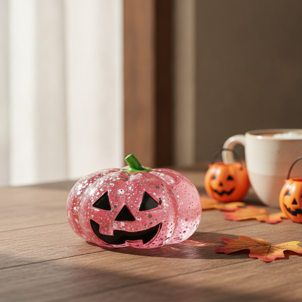 Glitter Pumpkin Squishy - Red Glitter