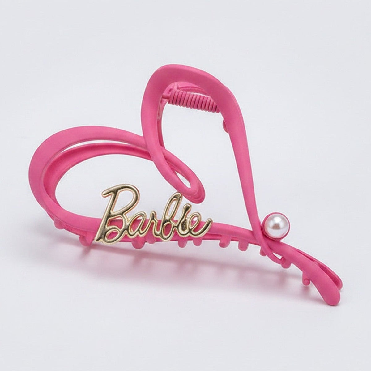 Pink Claw Hair Clip With Chain Charm – hair accessories (view 1)