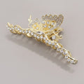 Gold Butterfly Rhinestone Hair Claw Clip – hair accessories (view 1)