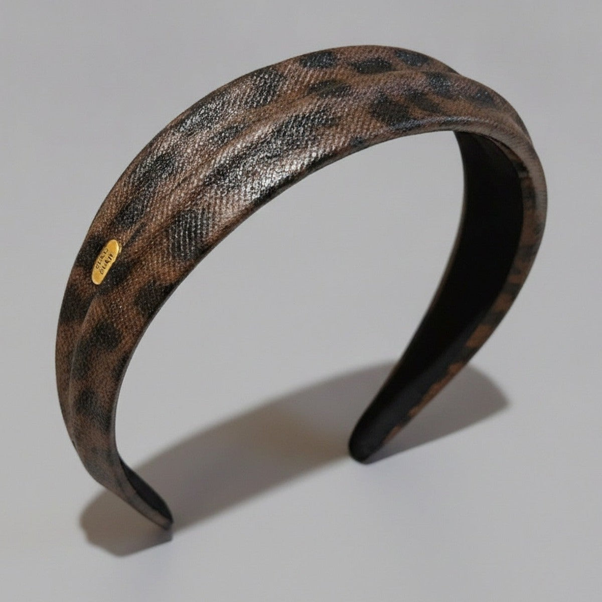 Tortoiseshell Brown Padded Headband – hair accessories (view 1)