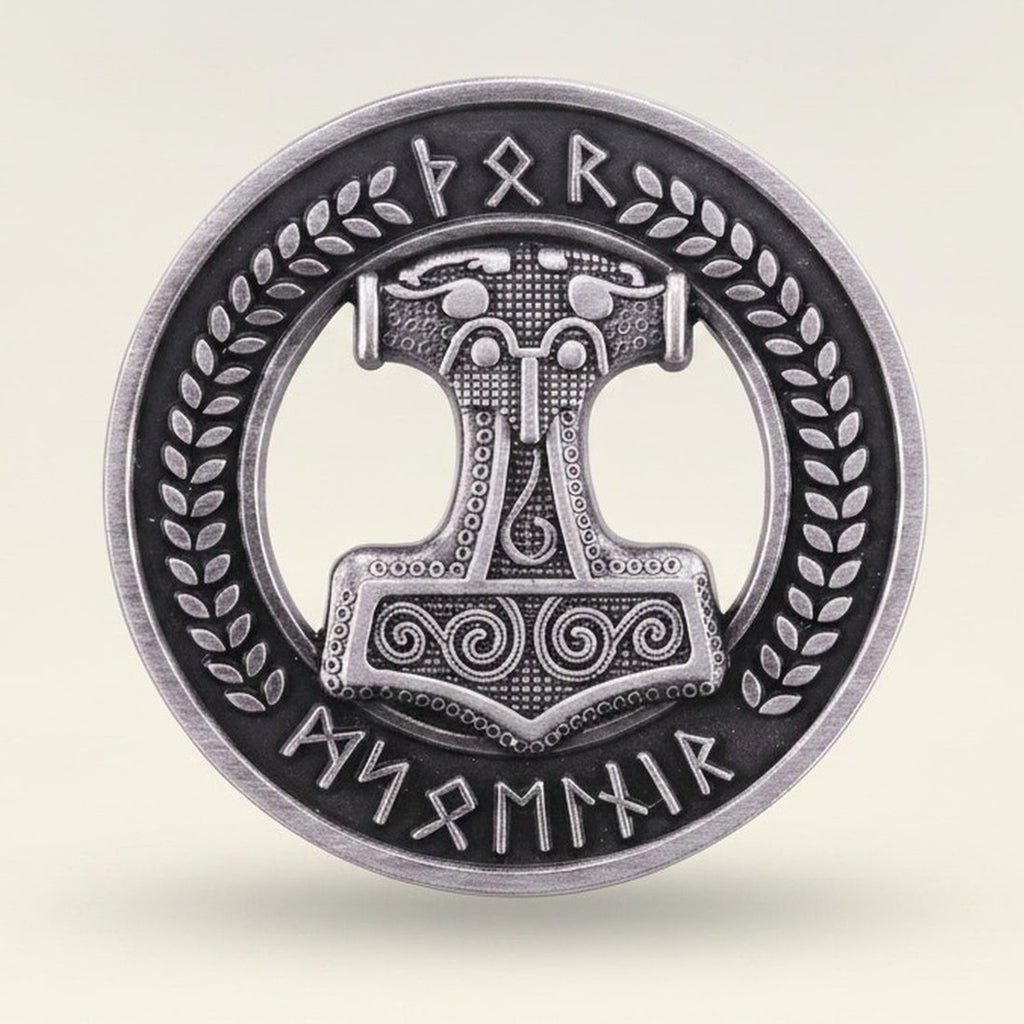 Thor's Hammer Mjolnir Norse Runic Medallion – jewelry (view 1)
