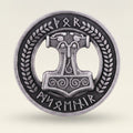 Thor's Hammer Mjolnir Norse Runic Medallion – jewelry (view 1)