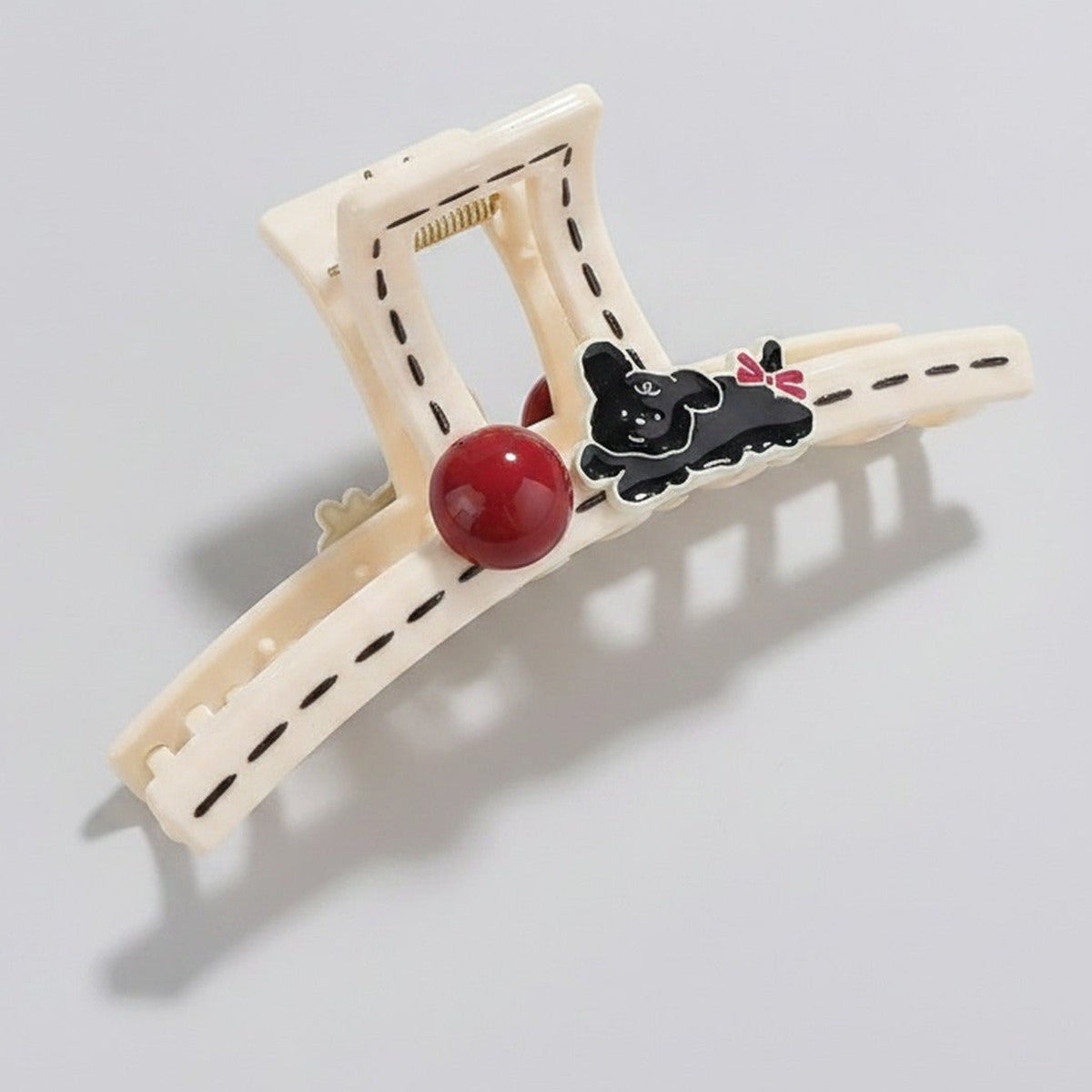 Cream Pearl Bunny Track Hair Claw Clip – hair accessories (view 1)