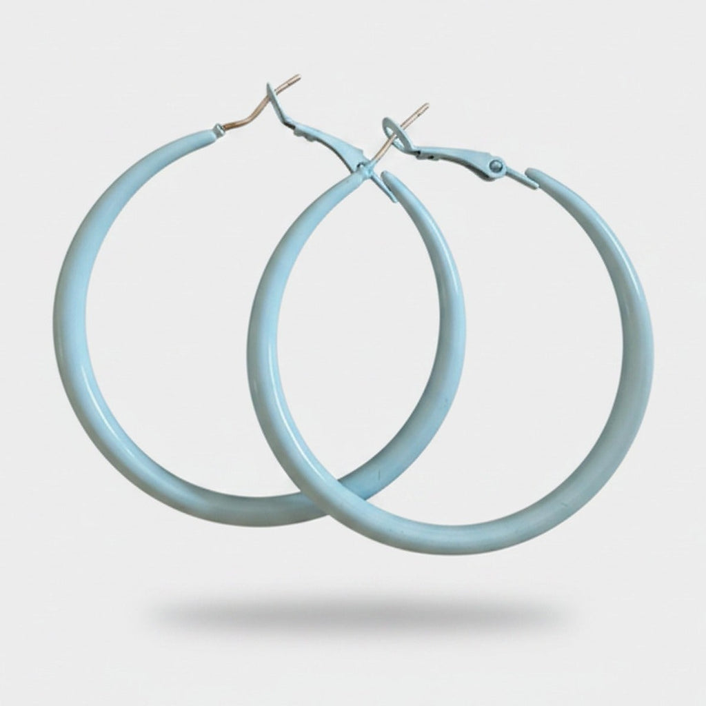 Chunky Hoop Earrings with Metal Cross - Jianyou Accessories 3 – jewelry (view 1)