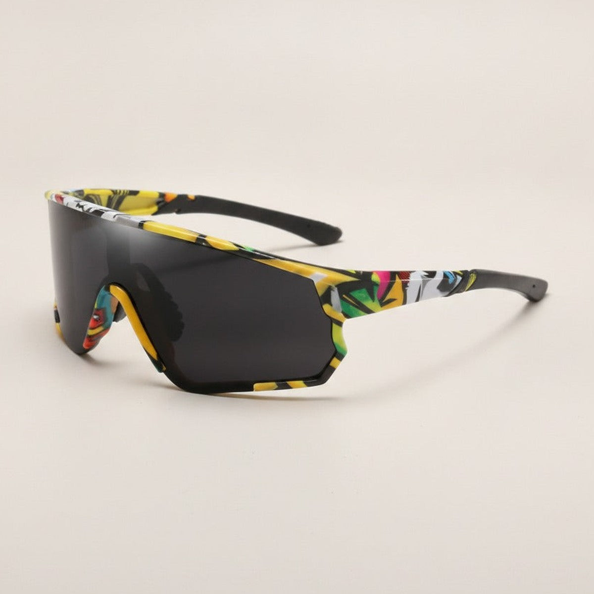 Graffiti Print Shield Sunglasses – eyewear (view 1)