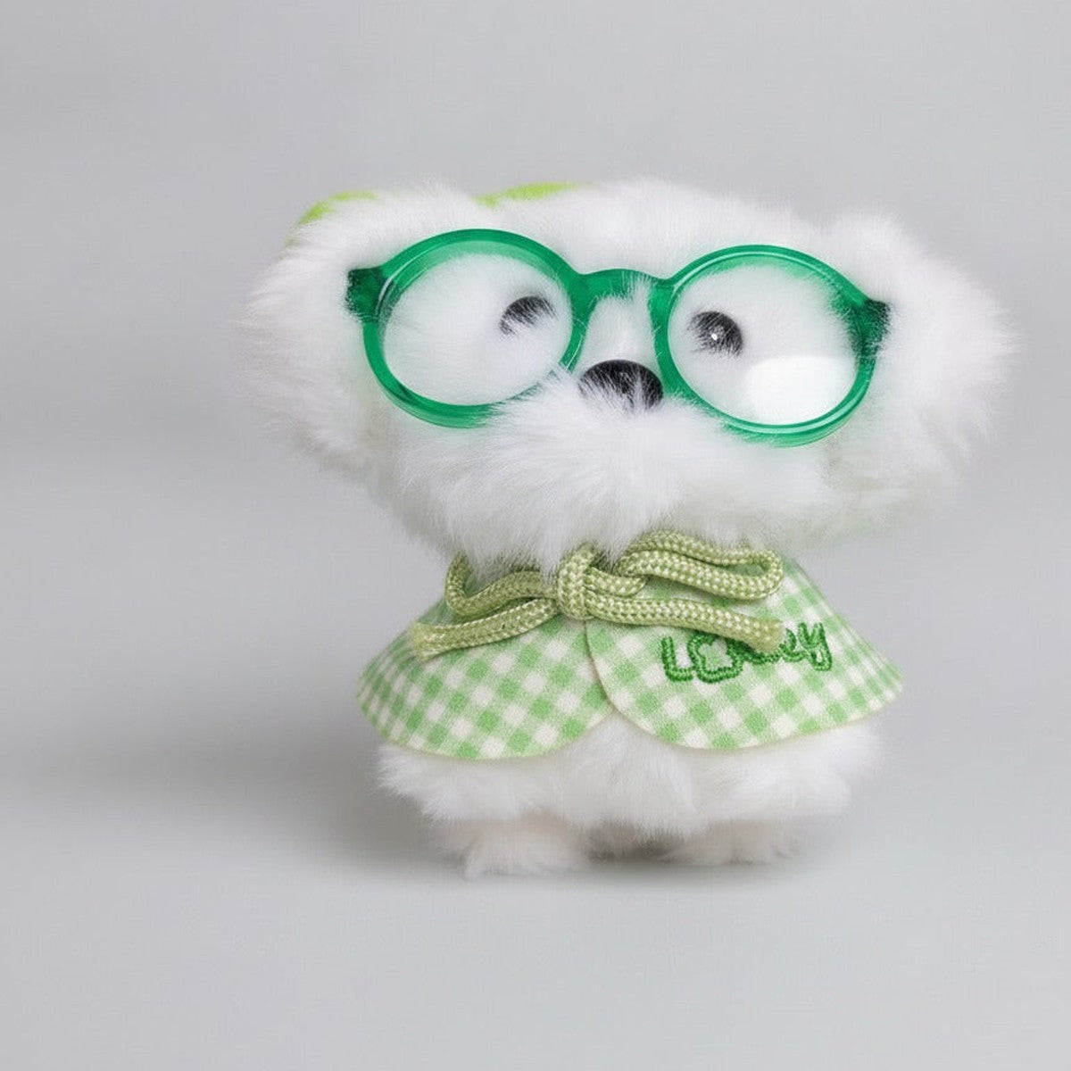 Adorable Fluffy Plush Toy with Glasses – novelty & toys (view 1)