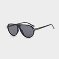 Retro Aviator Sunglasses with Gold Trim Black & Gold