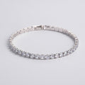 Delicate Crystal Tennis Bracelet - White Silver