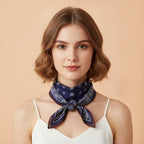 Ornate Bandana Square Scarf - Burgundy