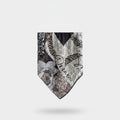 Mixed Print Silk Scarf Dark Coffee