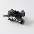 Black Pearl Bow Hair Claw Clip – hair accessories (view 1)