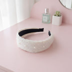 Textured Padded Headband - White