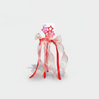 Star Charm Ballet Ponytail Clip Set Red
