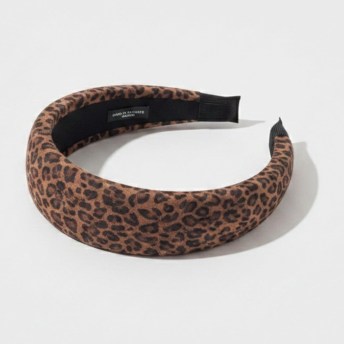 Leopard Print Padded Headband Brown – hair accessories (view 1)