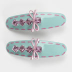 Mint Glitter Bow Hair Clips Rhinestone Set – hair accessories (view 1)