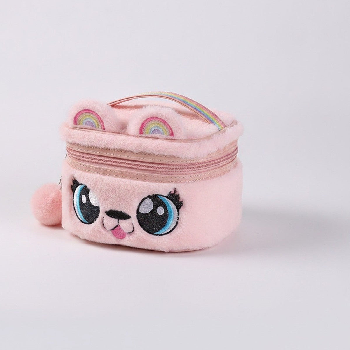 Fuzzy Creature Cosmetic Pouch - Pink