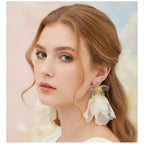 Pom Pom Petal Drop Earrings - Type 25