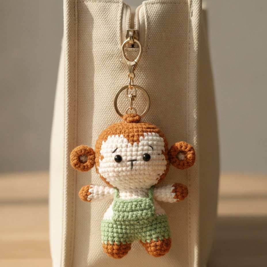 Mini Crochet Keychain DIY Kit - Monkey