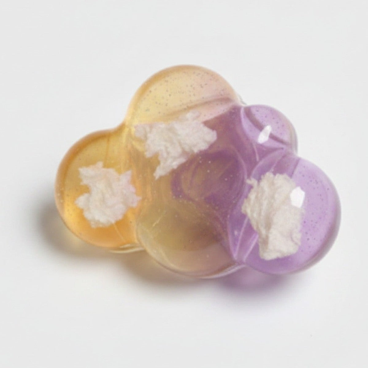 Cloud Puff Phone Grip - Shimmer Purple Yellow
