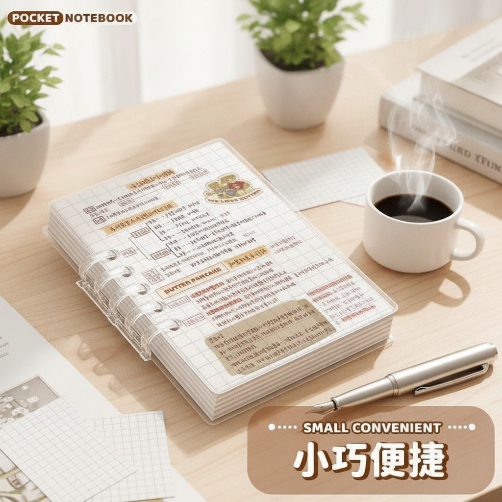 A7 Grid Notebook with Spiral Binding