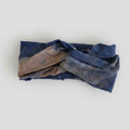 Denim Color Block Twisted Knot Hairband - Deep Blue Mix – hair accessories (view 1)