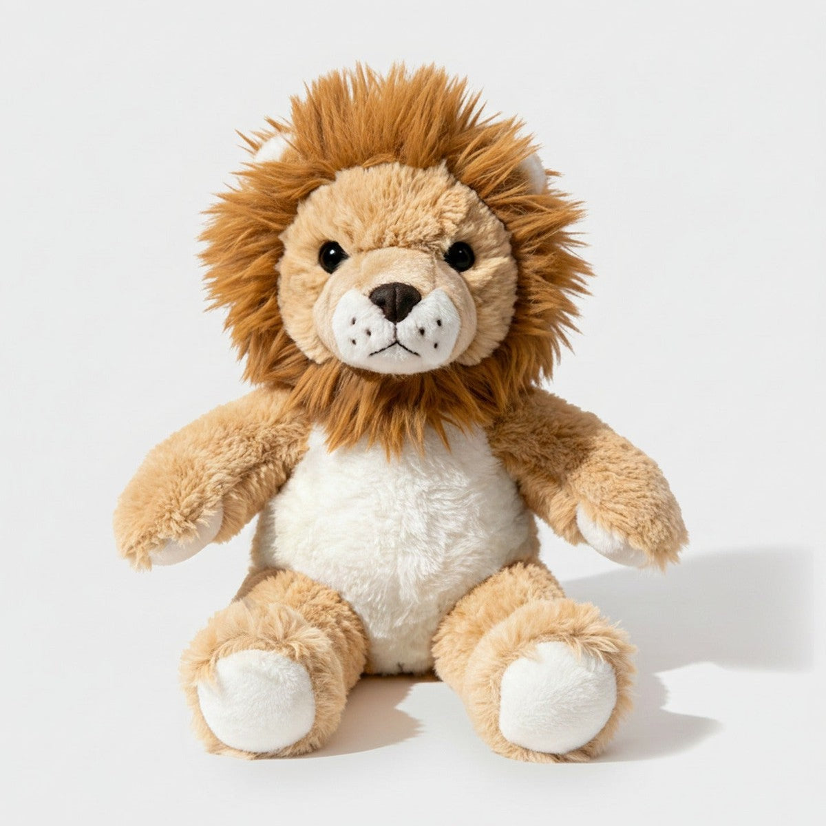 Adorable Tan Lion Plush Toy With Mane – novelty & toys (view 1)