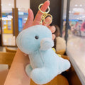Blush Dinosaur Plush Keychain Backpack Charm Gift Toy - Blue