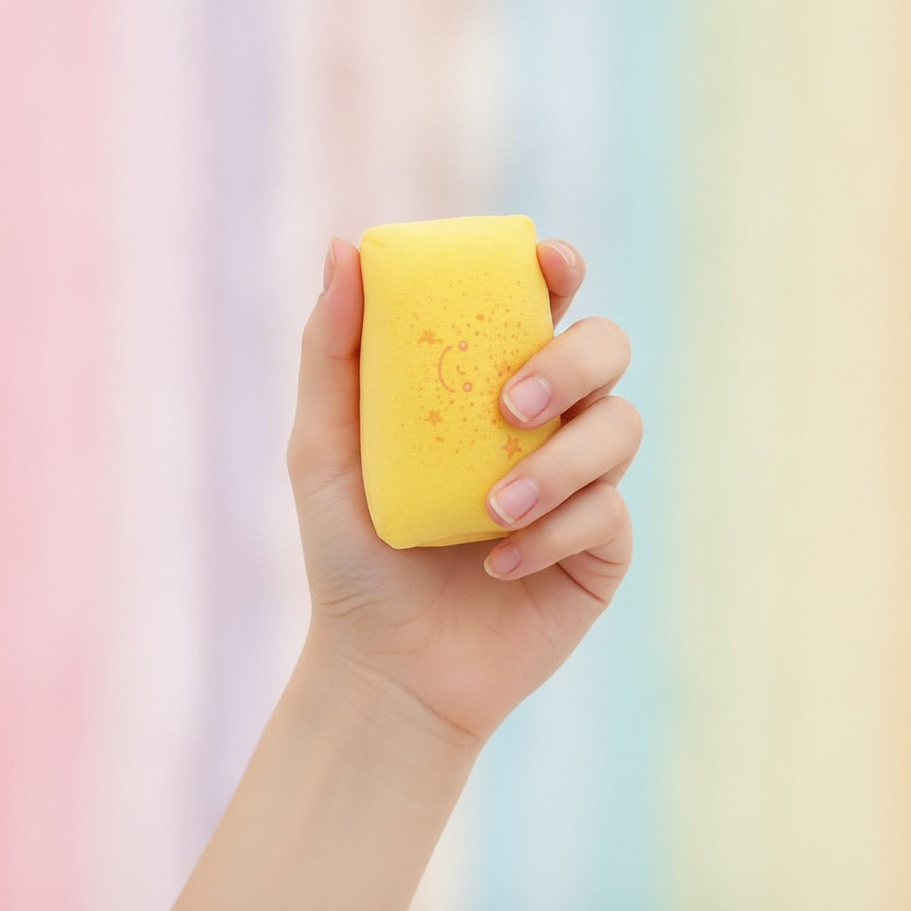 Oversized Toast Squishy - White - squeeze in hand