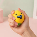 Rainbow Gradient Pear Squishy With Cute Face - squeeze in hand