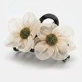 Daisy Flower Hair Claw Clip - Mesh Floral Claw Clip - Champagne – hair accessories (view 1)
