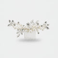 Pearl & Leaf Silver Hair Comb Silver Pearl