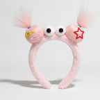 Fuzzy Hairband With Star And Hair Clips - Pink – hair accessories (view 1)