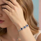 Adjustable Tennis Bracelet - Gold & Crystal