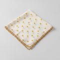 Gold Polka Dot Scarf With Crochet Trim – scarves & belts (view 1)