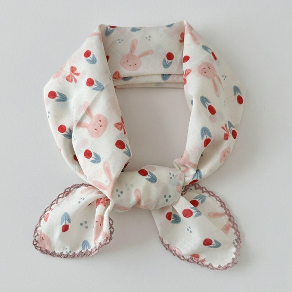 Strawberry Bunny Lace-Trimmed Collar Scarf – scarves & belts (view 1)